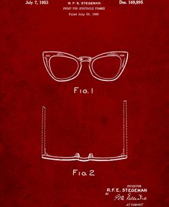 PP541-Burgundy Ray Ban Horn Rimmed Glasses Patent Poster