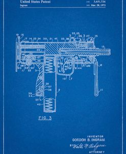 PP584-Blueprint Mac-10 Uzi Patent Poster