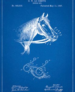 PP611-Blueprint Horse Bridle Bit Poster