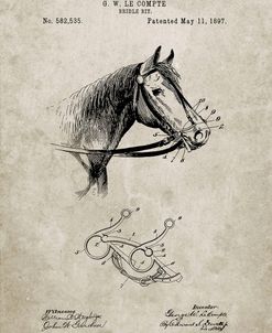 PP611-Sandstone Horse Bridle Bit Poster