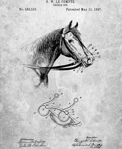 PP611-Slate Horse Bridle Bit Poster