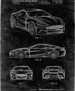 PP708-Black Grunge Aston Martin D89 Carbon Edition Patent Poster
