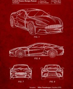 PP708-Burgundy Aston Martin D89 Carbon Edition Patent Poster