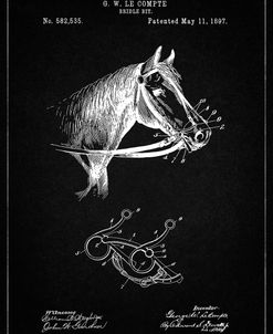 PP611-Vintage Black Horse Bridle Bit Poster