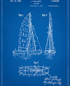 PP769-Blueprint Collapsable Sailboat Poster