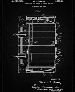 PP727-Vintage Black Beer Barrel Patent Poster