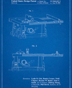 PP999-Blueprint Porter Cable Table Saw Patent Poster