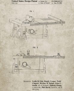 PP999-Sandstone Porter Cable Table Saw Patent Poster