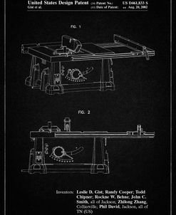 PP999-Vintage Black Porter Cable Table Saw Patent Poster