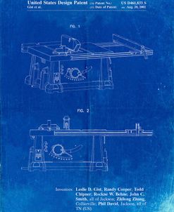 PP999-Faded Blueprint Porter Cable Table Saw Patent Poster