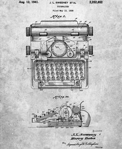 PP1029-Slate School Typewriter Patent Poster