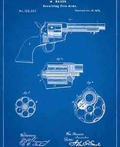 PP1119-Blueprint US Firearms Single Action Army Revolver Patent Poster