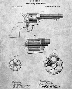 PP1119-Slate US Firearms Single Action Army Revolver Patent Poster