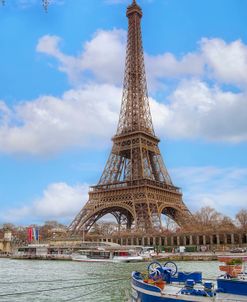 Eiffel Tower and Seine Boat Paris