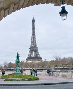 Eiffel Tower from Viaduc de Passy in Paris