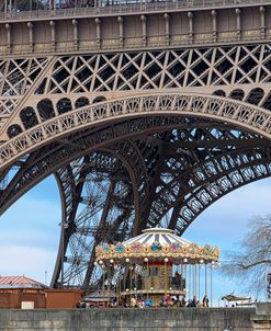 Eiffel Tower with Marry-Go-Round Paris