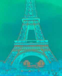 Eiffel Tower in Turquoise