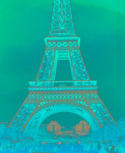 Eiffel Tower in Turquoise