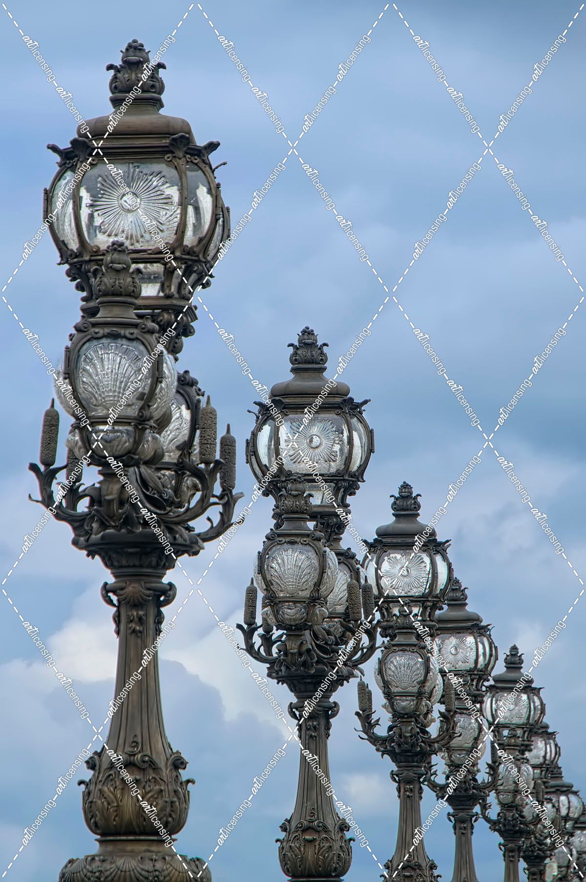 Art Nouveau Lamps Posts on Pont Alexandre III – II