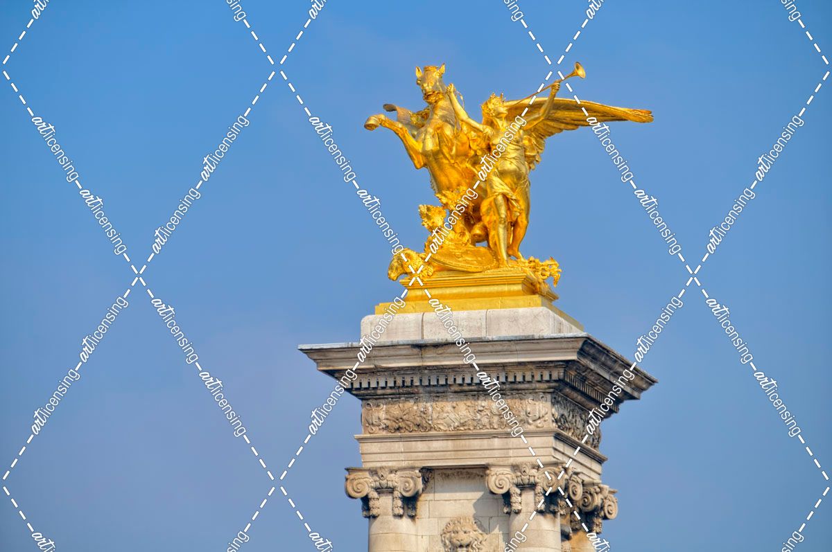 Golden Fame Statue On Pont Alexandre III – I