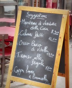 Menu On Paris Street