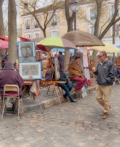 Monmartre Artist Working On Place du Tertre IV