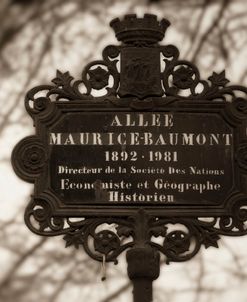 Paris Street Name Sign