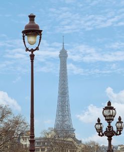 Street Lamps And Eiffel Tower