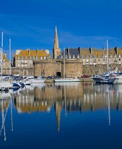 Marina And Ancient Walled City Of Saint-Malo