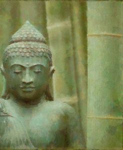 Bronze Buddha With Bamboo