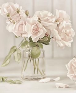 Vintage Roses in Antique Glass