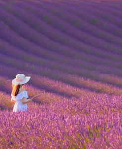 Girl in Lavender Field