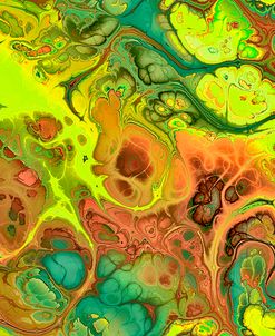 Abstract Fractals  Yellow, Orange And Green