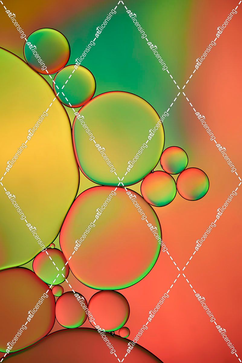 Orange, Red And Green Drops