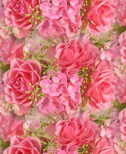 Pink Roses and Hydrangea