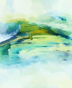 Abstracted Landscape in Greens