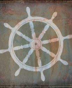 Rusty Sign Nautical Wheel