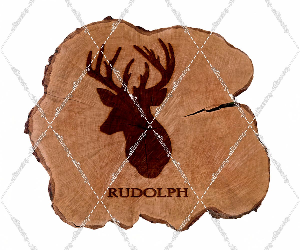 Rudolph Reindeer Branding on Wood