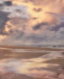 Beach with Cloudy Sky