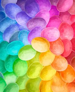 Rainbow of Painted Easter Eggs