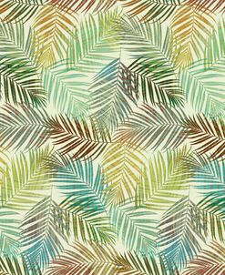 Blended Palm Leaves Celadon Seamless