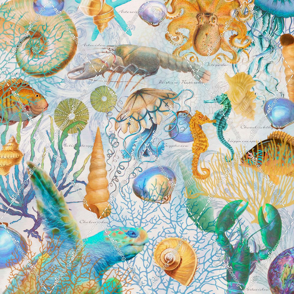 Marine Life Watercolor