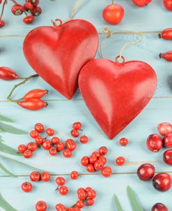 Red Hearts and Berries