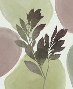 Watercolor Shapes with Leaves