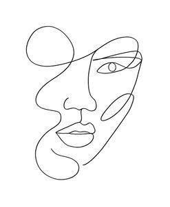 Single Line Women’s Face