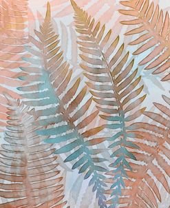 Fern Leaves In Terra And Blue