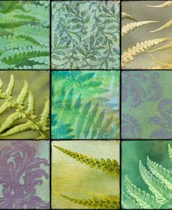 Blue Green Fern Tiles