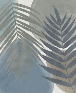 Palm Leaves on Watercolor Shapes