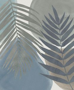 Palm Leaves on Watercolor Shapes