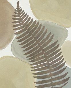 Polypody Fern on Watercolor Shapes